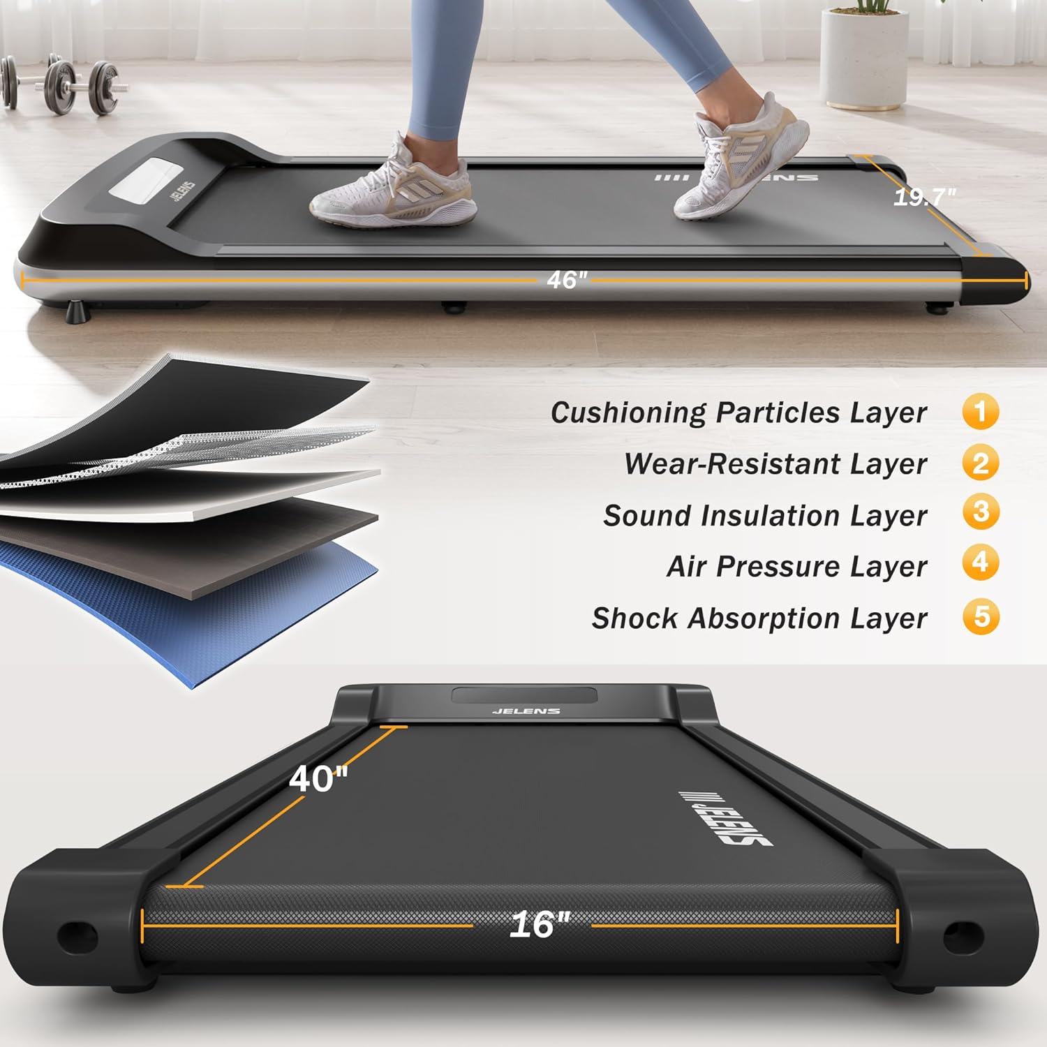 JELENS Walking Pad 2 in 1 Treadmill Review