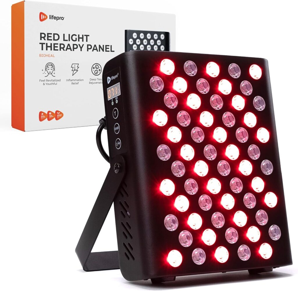 LifePro Infrared Light Therapy Device - 660nm  850nm Red  Invisible Near Red Light Therapy for Body Relief, Fast Recovery, Skin Health  Anti-Aging - 30+30 Professional-Grade LED Red Light Panel