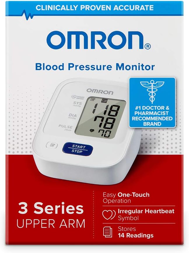 Omron Upper Arm Blood Pressure Monitor, 3 Series