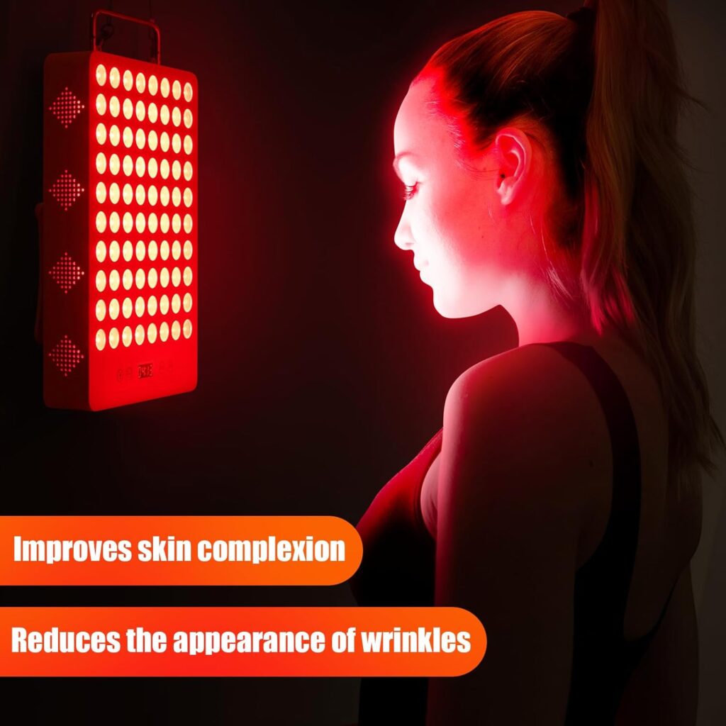 Red Light Therapy Device, Red 660nm  Near Infrared 850nm, Full-Body Light Therapy Panels with 80pcs Dual Chips LEDs (80 LEDs)