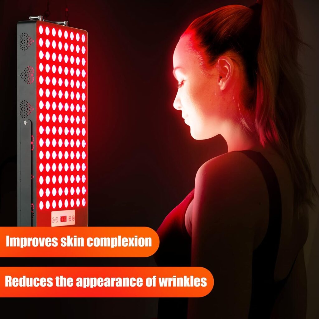 Red Light Therapy Device, Red 660nm  Near Infrared 850nm Infrared Light Therapy for Body, Light Therapy Panels with Adjustable Stand, 60pcs Dual Chips LEDs for Recovery and Skin Health.